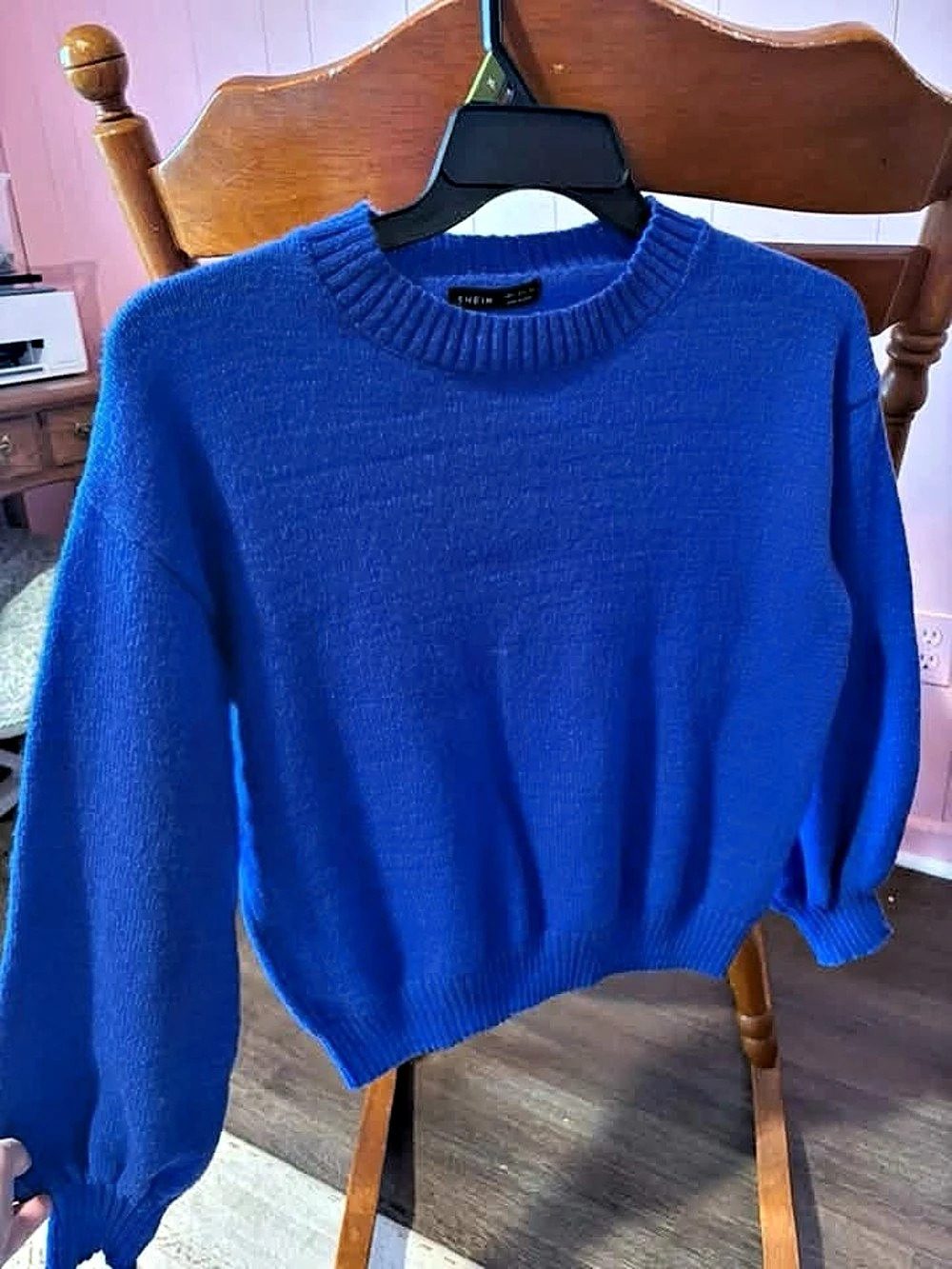 SHEIN Blue Crewneck Sweater